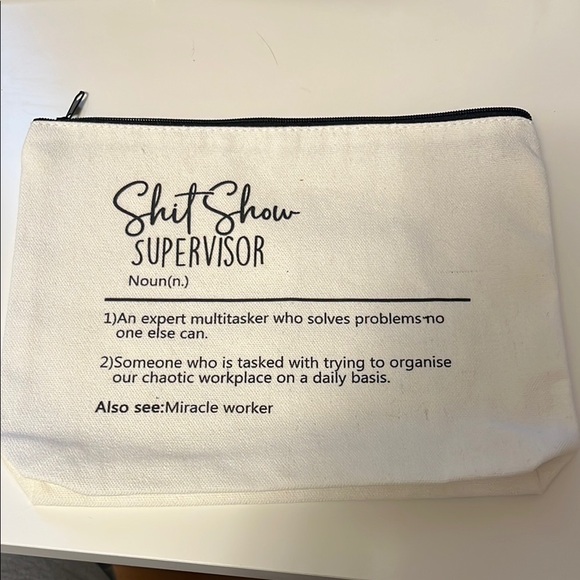 Shit Show Supervisor Canvas Pouch - Picture 1 of 2
